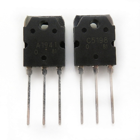 10pcs/lot 2SC5198 2SA1941 TO3P (5pcs/lot A1941 + 5pcs/lot C5198) TO-3P Transistor original authentic In Stock ► Photo 1/1