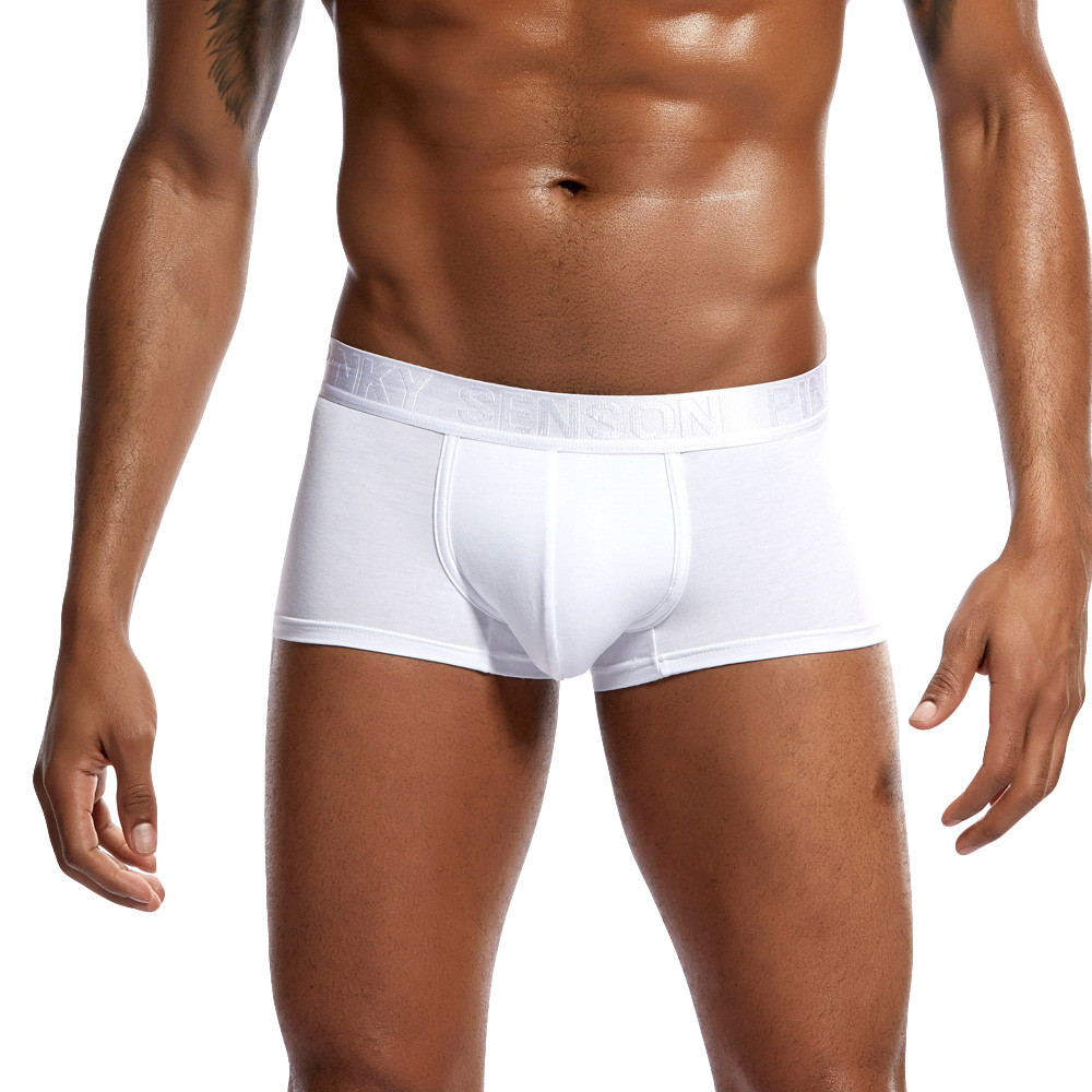 Men's Boxer Briefs Shorts Breathable Cotton Underwear Bulge Pouch Underpants