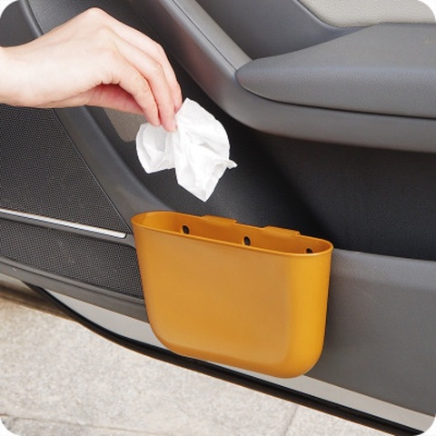 YAPAI Car Trash Can Suspension Garbage Can Car Storage Box Mini Car Trash Bin Car Interior Accessories Glove Compartment ► Photo 1/5