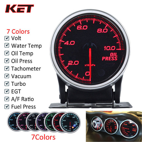 2 Inch 52MM Auto Gauge Meter Ext Temp Turbo Boost Oil Press Water Temp Oil Temp RPM Trans Temp AFR Gauge With Stepper Motor ► Photo 1/6