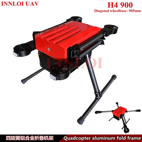 DIY H4 900mm Drone aluminum fold frame quad copter Multi Rotor Long Flight Platform Accessories For Commercial / Industrial uav ► Photo 1/6