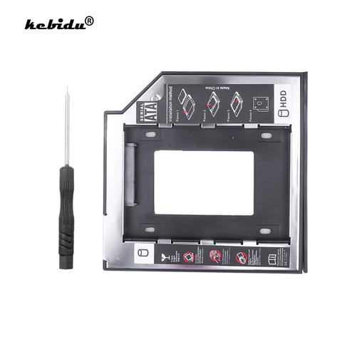 kebidu Universal 2nd 2.5 HDD Caddy 9.5mm SATA to SATA Hard Drive Adapter HDD Enclosure Case For Laptop CD DVD Optical Drive Bay ► Photo 1/6