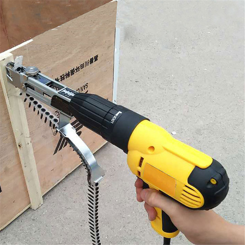 1PC Automatic Screw Spike Chain Nail Gun Adapter Screw Gun for Electric Drill Woodworking Tool Cordless Power Drill Attachment ► Photo 1/6