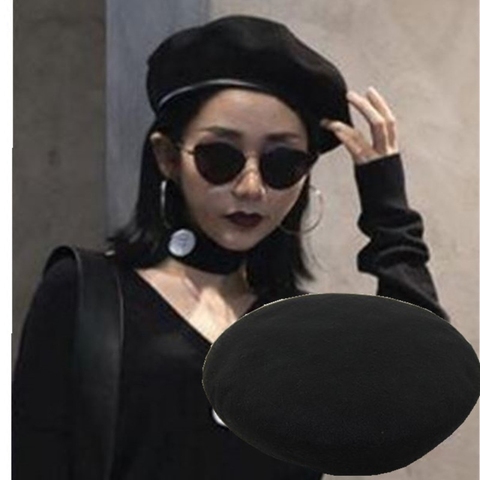 Female Autumn and Winter Women Large Size Beret Hats Men Faux Wool Plus Size Army Military Hat 54-56cm 56-58cm 59-60cm 60-61cm ► Photo 1/5