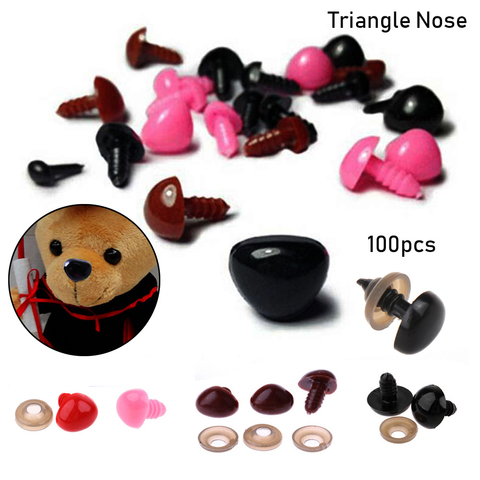 100Pcs/Pack Triangle Noses For Plush Dolls Toys Bear Plastic Crafts  Safety Nose DIY Doll Parts Accessories ► Photo 1/1