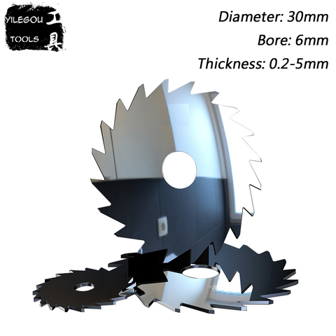 30mm Alloy Tungsten Steel Milling Cutter. 30mm x 24 Teeth Carbide Circular Saw Blades Cut Aluminum, Copper Metal, PDF (Bore 6mm) ► Photo 1/6