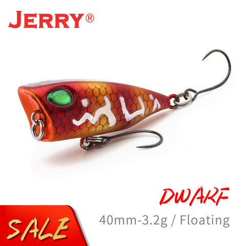 Jerry Dwarf Area Trout Ultralight Topwater Popper Baits Bass Perch Floating Lures 40mm 3.2g Finesse Casting Pesca Fishing Tackle ► Photo 1/6