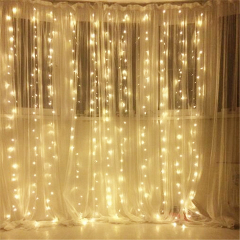 LED Lights Curtain Wedding Indoor Outdoor Party Decorative Fairy Lights Light AC 220V