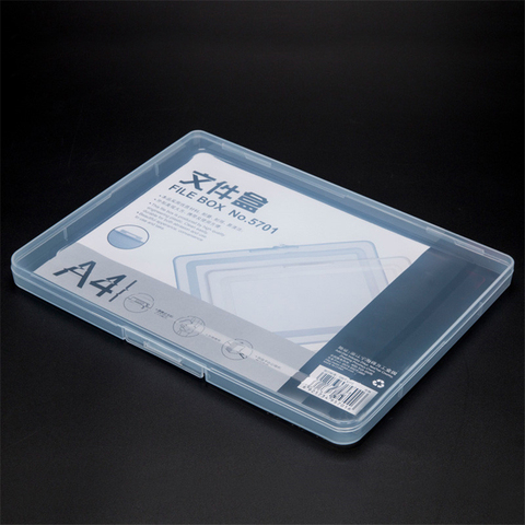 A4 Ultra-thin Portable Transparent File Box, Travel Journal Document Test Paper Storage Box, Office Archive File Storage Box ► Photo 1/6