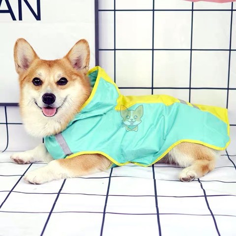 Pet Dog Reflective Raincoat For Small Medium Large Dogs Waterproof Jacket Rain Coat Clothes Corgi Labrador Schnauzer Pug CTC04 ► Photo 1/6