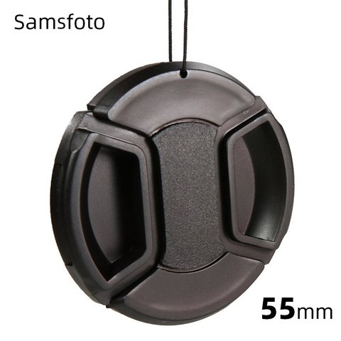 55mm Snap-On Lens Cap for Nikon D3400 D3500 D5600 AF-P 18-55mm for Sony A7 A7 II A7 III FE 28-70mm Lens Kit ► Photo 1/4