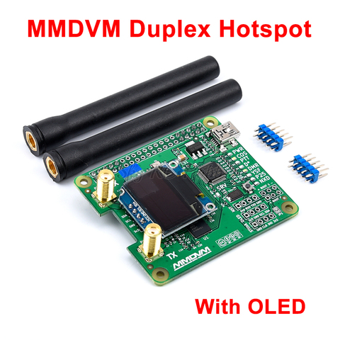 V1.3 MMDVM_HS_Dual_Hat Duplex Hotspot board + Antenna + OLED Support P25 DMR YSF NXDN For Raspberry pi ► Photo 1/6