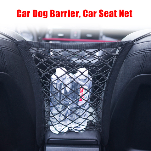 Two Layers Car Organizer Seat Back Storage Elastic Mesh Net Between Bag Luggage Holder Pocket for Vehicles ► Photo 1/6