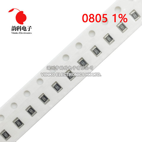 100pcs 1% 0805 SMD resistor 0R ~ 10M 1/8W 0 0.1 1 10 100 150 220 330 ohm 1K 2.2K 4.7K 10K 100K 1R 10R 100R 150R 220R 330R 1M 10M ► Photo 1/4