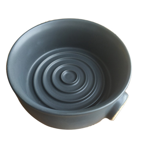 Dscosmetic Wide mouth spiral black ceramics shaving bowl ► Photo 1/6