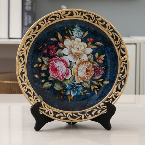 20CM Chinese Style Ceramic Decorative Plate Arrangement Wobble Plate Living Room Entrance Ornaments Home Decorations W3747 ► Photo 1/6