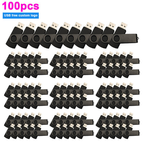 100pcs/lot Custom Logo Pendrive 32gb 16gb Usb Flash Drive 64gb8gb 4gb Memory Stick Pen Drive128gb Metal Flash Drive Usb for Gift ► Photo 1/6