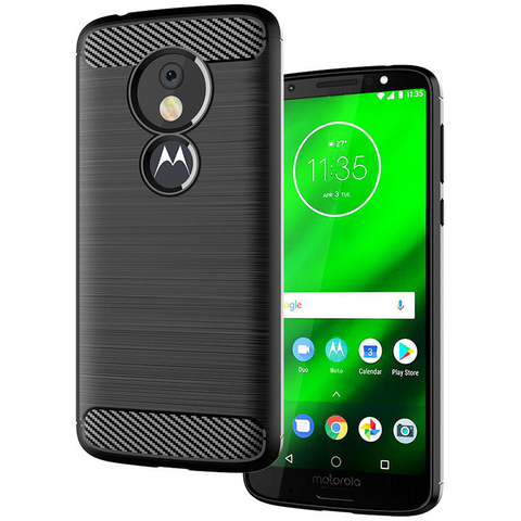 Luxury Carbon Fiber Case For Motorola One Action Macro Vision Zoom Moto E4 E5 E6 G6 G7 G8 Play Plus Power Z4 Z3 Z2 Force cover ► Photo 1/6