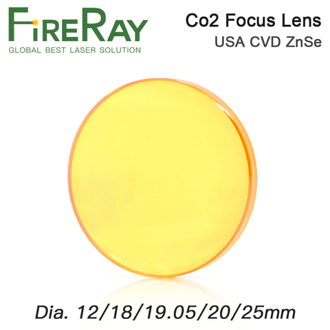 FireRay Focus Lens USA CVD ZnSe Dia 12 15 18 19.05 20 FL 38.1 50.8 63.5 76.2 101.6 127mm for CO2 Laser Engraving Cutting Machine ► Photo 1/5