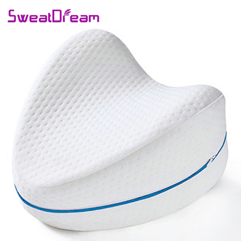 Memory Foam Leg Pillow For Sleeping Orthopedic Back Hips Pad & Joint Pain Relief