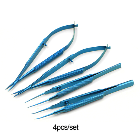 12.5cm Titanium alloy instruments set forcep needle holder scissor Ophthalmic instruments ► Photo 1/6