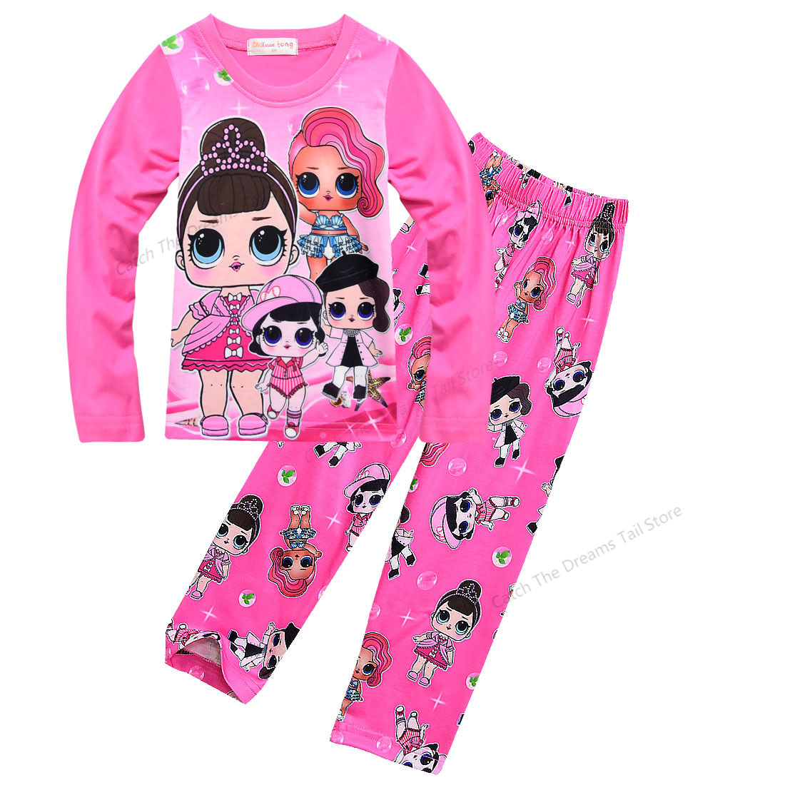 LOL Surprise Doll Children's Home Service Two-piece Girl Cartoon Anime  Pattern Pajamas Long-sleeved Trousers Loose - Price history & Review |  AliExpress Seller - Catch The Dreams Tail Store 