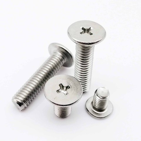 10/25pcs CM M1.4 M1.6 M2 M2.5 M3 M4 M5 M6 304 Stainless Steel Cross Phillips Ultra Thin Ultrathin Flat Wafer Head Screw Bolt ► Photo 1/6