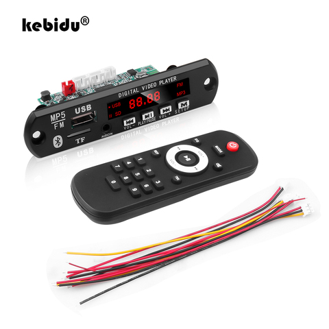 Bluetooth 5.0 Hands-free MP3 Player Decoder Board Car FM Radio Module Receiver 2 in 1 Audio MP5 HD Digital Video Player Decoder ► Photo 1/6