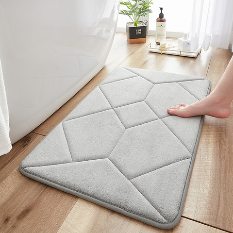 Geometric Lines Bathroom Mat Non-slip Bath Carpets Memory Foam Rugs Doormat For Bathroom Shower Room Water Absorption Toilet Rug ► Photo 1/6