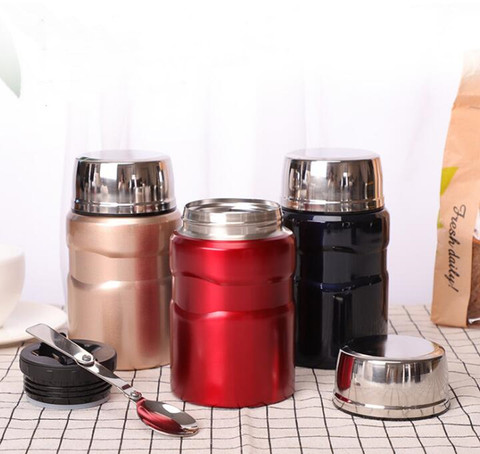 600ML  Portable Stainless Steel Food Soup Containers Vacuum Flasks Thermocup Thermos Lunch Box ► Photo 1/5