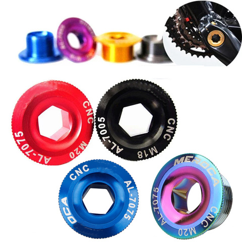 M18/M19/M20 Bicycle Bracket Alloy CNC Crankset Nut Crank Cover Crankset Screws Crank Arm Fixing Bolt Crank Bolt Cover Cap ► Photo 1/6