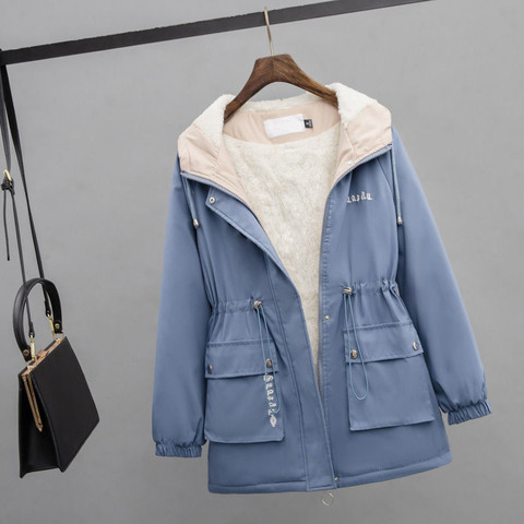 2022 New Women Jackets Zipper Pockets Casual Long Sleeves Coats Autumn Hooded Jacket Windbreaker Female Basic Coat Plus Size 4XL ► Photo 1/6