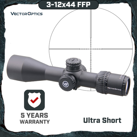 Vector Optics Veyron FFP 3-12x44 Ultra Compact Airgun Riflescope Scope First Focal Plane .223 7.62 AR15 Air Rifle 1/10 Mil ► Photo 1/6