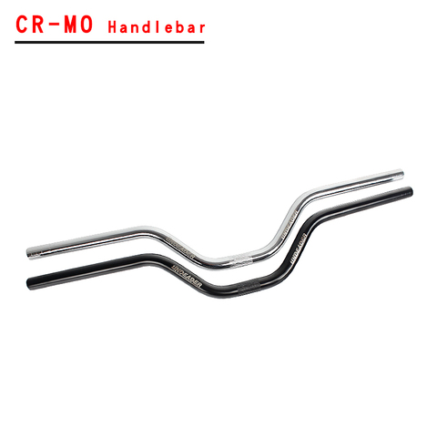 Chrome molybdenum steel bicycle handlebar BMX streetcar named 22.2*720mm Black silver Bicycle parts bike handlebar ► Photo 1/6