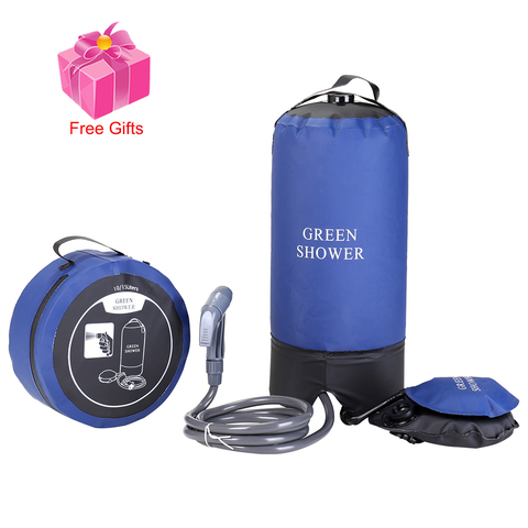 PVC Pressure Shower Bag with Foot Pump Lightweight Inflatable Shower Pressure Shower Water Bag For Outdoors Camping Bathing ► Photo 1/6