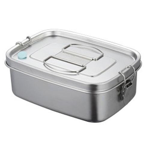 Food Container Sandwich Bento Dinnerware Stainless Steel For Kids Adults 2 Layers Lunch Box School Office Kitchen Sealed Storage ► Photo 1/6