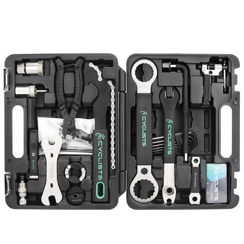 Pro Bicycle Repair Tools Box 18 In 1 Cycling Multitool Chain Pedal BB Wrench Hex Key Bike Tools Kit Box Set Bike Repair Kit ► Photo 1/6