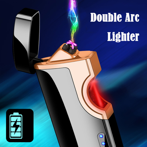 Creative USB Electric Lighter Rechargeable Flameless Plasma Arc Lighter Smoking Accessories Infrared Induction Lighters ► Photo 1/6