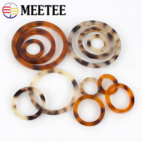 Meetee 5pcs Resin Scarf Buckle O Ring 20/30/40/50/60mm for Clothing Decoration Bag Strap Round Button Luggage Handmade Accessory ► Photo 1/6