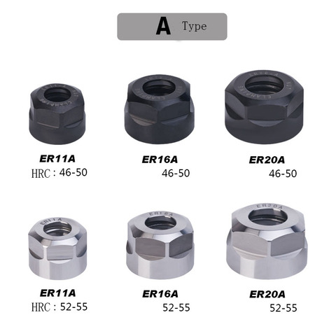 High precision ER11 ER16 ER20 ER25 ER32 UM nut ER collet nut for clamping cnc milling turning collet chucks Lathe clamping nut ► Photo 1/6