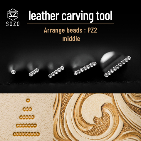 SOZO PZ2 Leather Carving Tool Bar Grounders Middle Size 1/3/5/7/9 Hole Craft Embossing Stamps Saddle Making 304 Stainless Steel ► Photo 1/6