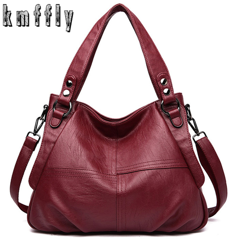 2022 Women Leather Luxury Handbags Women Bags Designer Brand Hand bags Shoulder Crossbody Messenger Bag Sac A Main Casual Tote ► Photo 1/6