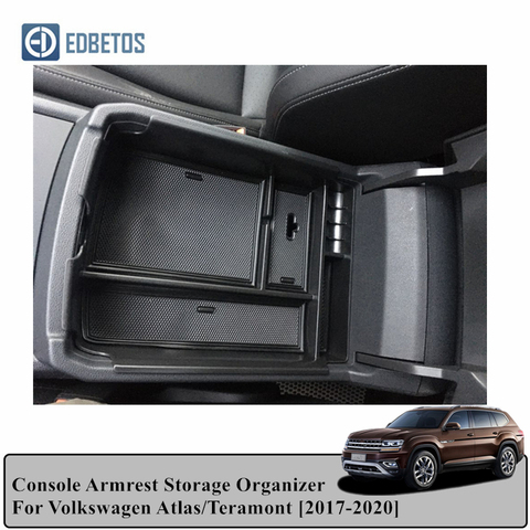 Armrest Box Storage For Volkswagen Teramont 2017 2022 Atlas Stowing Tidying Organizer Volkswagen Internal Accessories ► Photo 1/6