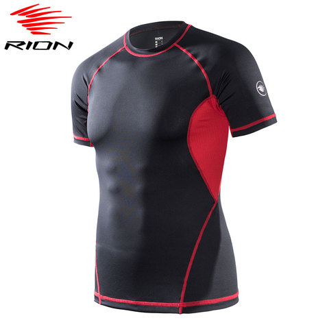 RION Men Compression Shirts Workout Sports Running Shirts Quick Dry Gym Shirts Fitness Athletic Training T Shirts Top ► Photo 1/6
