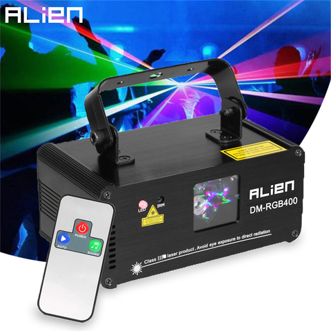 ALIEN Remote RGB Laser Beam Scanner Stage Lighting Effect DMX Laser Projector Lumiere Disco Dj Party Club Holiday Wedding Lights ► Photo 1/6