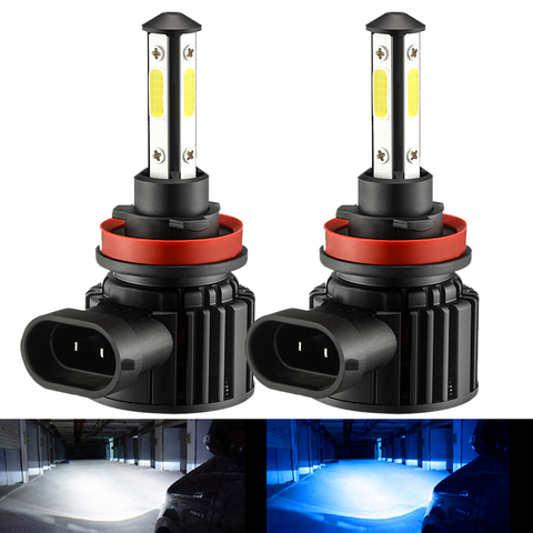 4 Side COB White 6500K Ice blue 8000K Mini LED H11 H8 H9 HB3 9006 9005 H7 LED Car Headlight Real 50W 10000LM car Bulb Fog Lights ► Photo 1/6