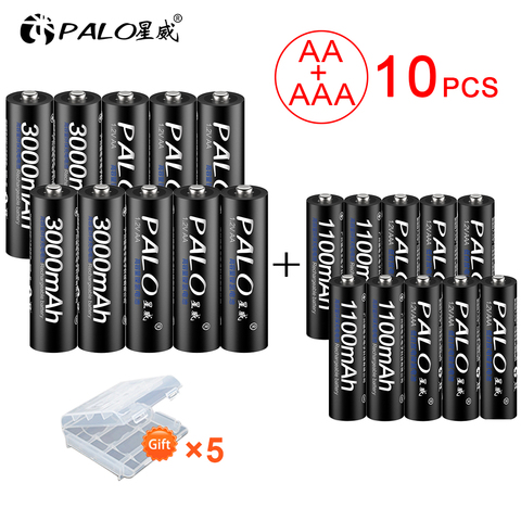 new 8pcs AA Rechargeable Batteries 3000mAh 1.2V AA+Ni-MH AAA Battery 1100mAh rechargeable batteries 3A AA Battery for toys power ► Photo 1/6