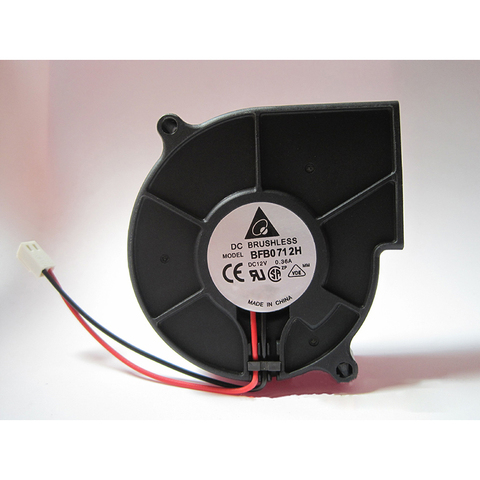 75*75*30 mm Dual Ball Bearing Blower Fan 12V 0.36A Turbo Brushless Cooling Fan with 3 Pin Terminal for Humidifier Aromatherapy ► Photo 1/3