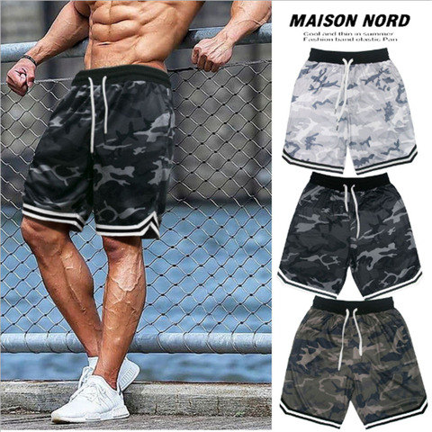 2022 Gyms Men camouflage Compression Fitness Shorts Men Bodybuilding Causal Shorts Male Summer Quick Dry Beach Short Homme ► Photo 1/6