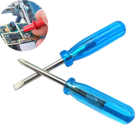 2PCS Transparent Handle Metal Screw Driver Kit Set Mini Small Portable Radish Head Needle Plate Screwdriver Repair Sewing Tools ► Photo 1/6